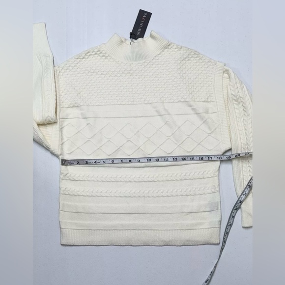 Sew In Love Women’s Ivory High Neck Long Sleeve Soft Comfort Knit Sweater S - Picture 9 of 10